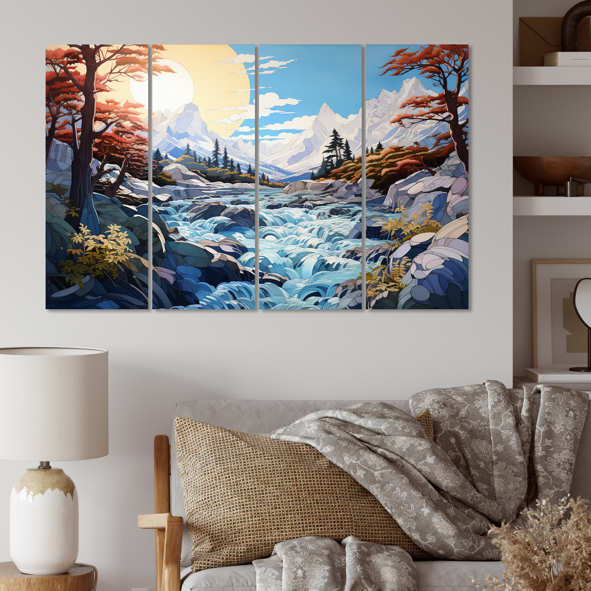 Design Art Glacier Frozen Majesty Winter II - Landscapes Canvas Art